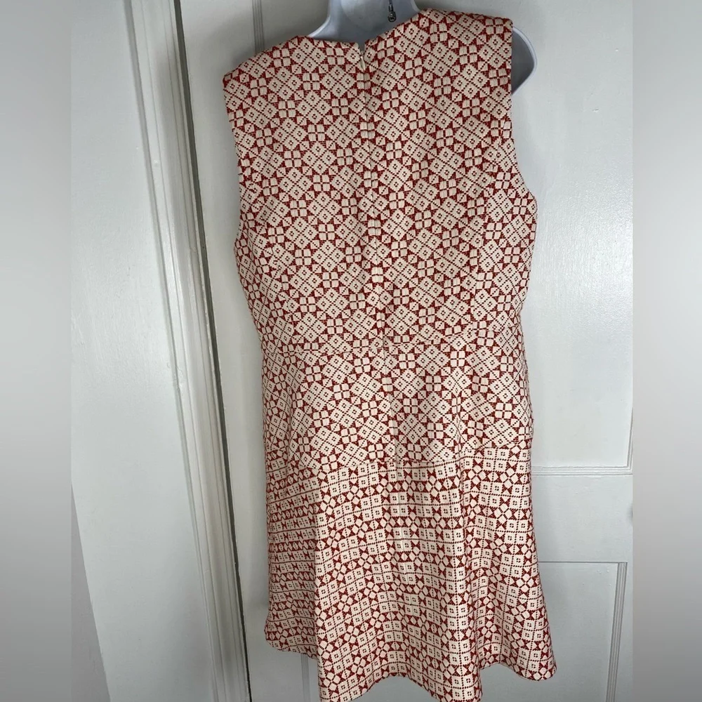 Tory Burch NWT Fit & Flare Red and White Patterned Dress